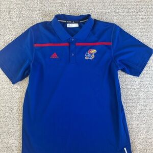 KU Jayhawks - Adidas Blue Polo Shirt